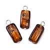 Handmade Gold Sand Lampwork Pendants PALLOY-JF04370-01-1