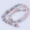 Natural Zebra Jasper Beads Strands G-Q462-8mm-03-2