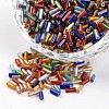 Tube Silver Lined Round Hole Glass Bugle Beads X-SEED-I001-MS-1