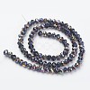 Electroplate Transparent Glass Beads Strands EGLA-A034-T6mm-R07-2