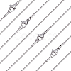 10Pcs 0.9MM 304 Stainless Steel Square Snake Chain Necklaces NJEW-BBC0001-50-1