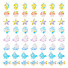 40Pcs 8 Styles Ocean Theme Transparent Resin Cartoon Pendants RESI-AR0001-44-1