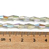 Transparent Electroplate Glass Beads Strands GLAA-K064-05A-HR02-4