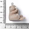 Flocky Opaque Resin  Pendants RESI-G105-01D-3