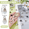 100Pcs Glass Pendants PALLOY-HY00103-3