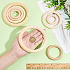 8Pcs 4 Styles Unfinished Wood Rings WOOD-GA0001-69-3