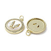 Brass Micro Pave Cubic Zirconia Pendants KK-G485-17C-G-2