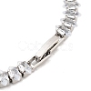Brass Pave Clear Cubic Zirconia Horse Eye Link Bracelets BJEW-YWC0002-03B-P-3