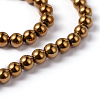 Non-magnetic Synthetic Hematite Beads Strands X-G-G091-4mm-1-2