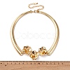 Iron Flower Link Choker Necklaces for Women LS-NJEW-U046-02G-3