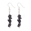 Natural Obsidian Chips Beaded Jewelry Set SJEW-JS01232-01-5