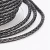 Eco-Friendly Braided Leather Cord OCOR-L035-3mm-E09-3