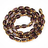Electroplate Opaque Color Glass Beads Strands EGLA-Q127-A01-02I-2