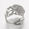 Cuff Brass Filigree Ring Setting X-KKC-G002-34S-2