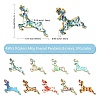 45Pcs 9 Colors Alloy Enamel Pendants ENAM-CJ0002-42-2