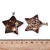 Natural Tree Bark Agate Pendants G-Q606-09-3