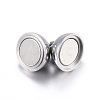 Tarnish Resistant 304 Stainless Steel Magnetic Clasps with Loops X-STAS-F108-07P-2