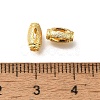 Rack Plating Oval Brass Beads KK-F883-04G-2