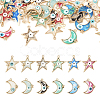 48Pcs 12 Style Alloy Enamel Pendants ENAM-TA0001-73-1