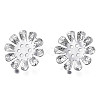 Brass Stud Earring Findings KK-N232-333P-1