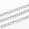 Tarnish Resistant 304 Stainless Steel Curb Chains CHS-K004-11P-0.8mm-1