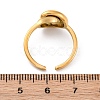 304 Stainless Steel Open Cuff Rings for Women LS-RJEW-M060-01G-03-5