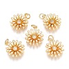 Brass Micro Pave Clear Cubic Zirconia Pendants ZIRC-B002-34G-I-1