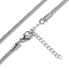 Non-Tarnish 304 Stainless Steel Bone Rope Chain Necklace for Women NJEW-I121-01B-P-2
