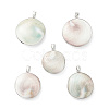 Natural Sea Shell Pendants SHEL-F005-03P-1