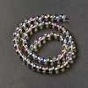 Transparent Electroplate Glass Beads Strands EGLA-I015-01C-3