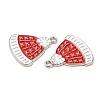 Christmas Alloy Enamel Pendants ENAM-D050-13E-02P-2