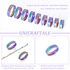 18Pcs 9 Size 201 Stainless Steel Grooved Finger Rings Set for Men Women STAS-UN0045-59B-M-5