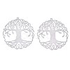 Non-Tarnish 201 Stainless Steel Filigree Pendants X-STAS-S118-030P-1