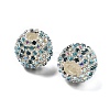 Sparkle Glass Rhinestone Round Beads OACR-S048-01G-1