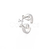 Non-Tarnish 304 Stainless Steel 12 Constellations/Zodiac Signs Open Cuff Ring for Women RJEW-S405-156P-B-3