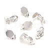 Brass Blank Base Clip-on Earring Cabochon Setting X-KK-M019-03S-4