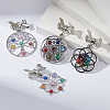 4Pcs 4 Styles Bowknot Brass Brooches JEWB-FH00036-4