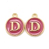 Golden Plated Alloy Enamel Charms ENAM-S118-08D-1