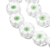 Handmade Millefiori Glass Flat Round Bead Strands LK-P011-23-3
