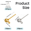 240Pcs 2 Colors Iron Ball Stud Earring Findings KK-CN0003-39-2