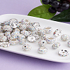 Cheriswelry 100Pcs 4 Styles Pave Disco Ball Beads RB-CW0001-01-19