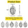 30Pcs 6 Styles Religion Tibetan Style Alloy Pendants FIND-FS0005-01-4