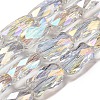 Transparent Electroplate Glass Beads Strands GLAA-G116-01A-AB01-1