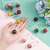 14Pcs 7 Colors Imitation Gemstone Style Two Tone Acrylic Big Pendants STAS-UN0037-69-2