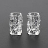 Transparent Crackle Acrylic European Beads CACR-S010-09-3