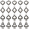72Pcs 4 Styles Tibetan Style Alloy Pendants FIND-SC0019-40AS-1