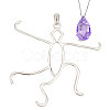 1Pc Rhodium Plated 925 Sterling Silver 5 Claw Prongs Pendant Blank Oval Shape Cabochon Settings STER-BC0002-10B-P-1