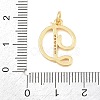 Brass Micro Pave Clear Cubic Zirconia Pendants CU-CBA7939-01D-G-3