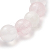 Natural Rose Quartz & Selenite Beaded Stretch Bracelets for Women BJEW-JB13140-4