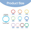 30Pcs 10 Colors Spray Painted Iron Hinged Binder Rings IFIN-TA0001-77-4